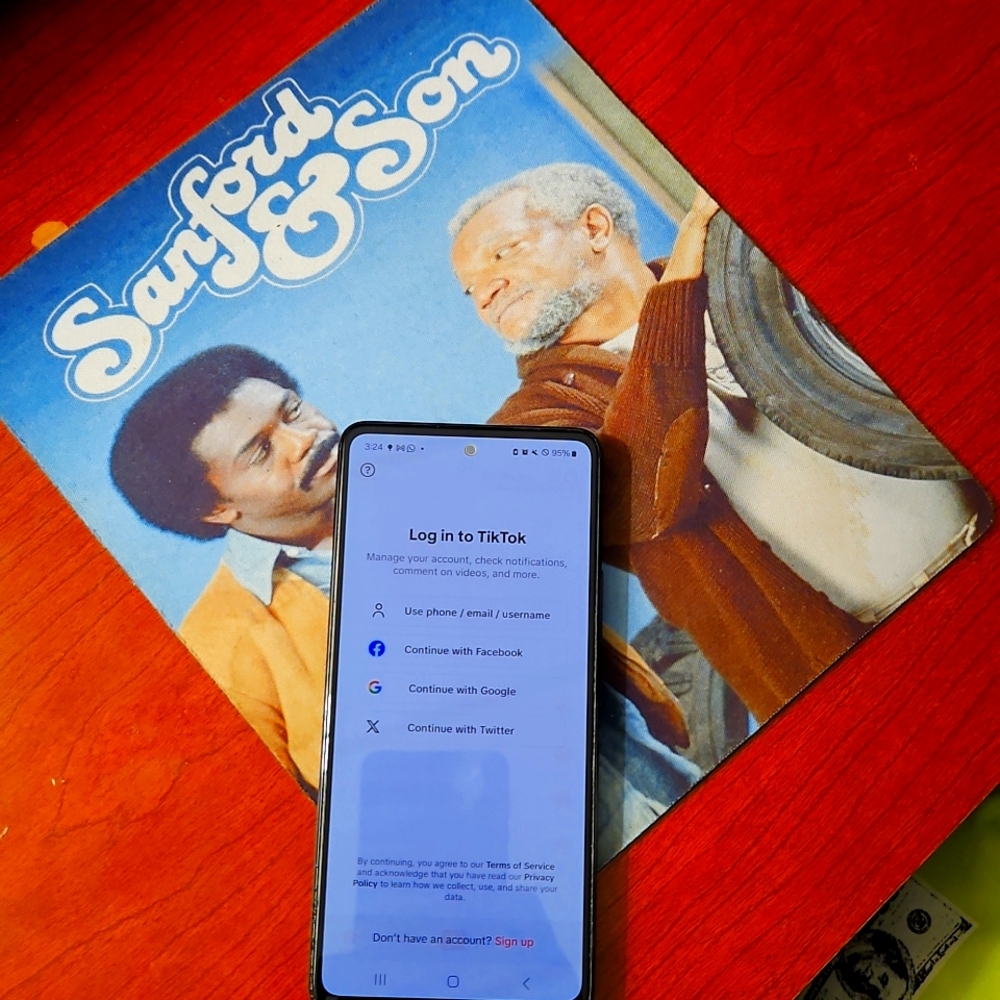 Samsung Android phone with Tik Tok installed samsung galaxy A53
